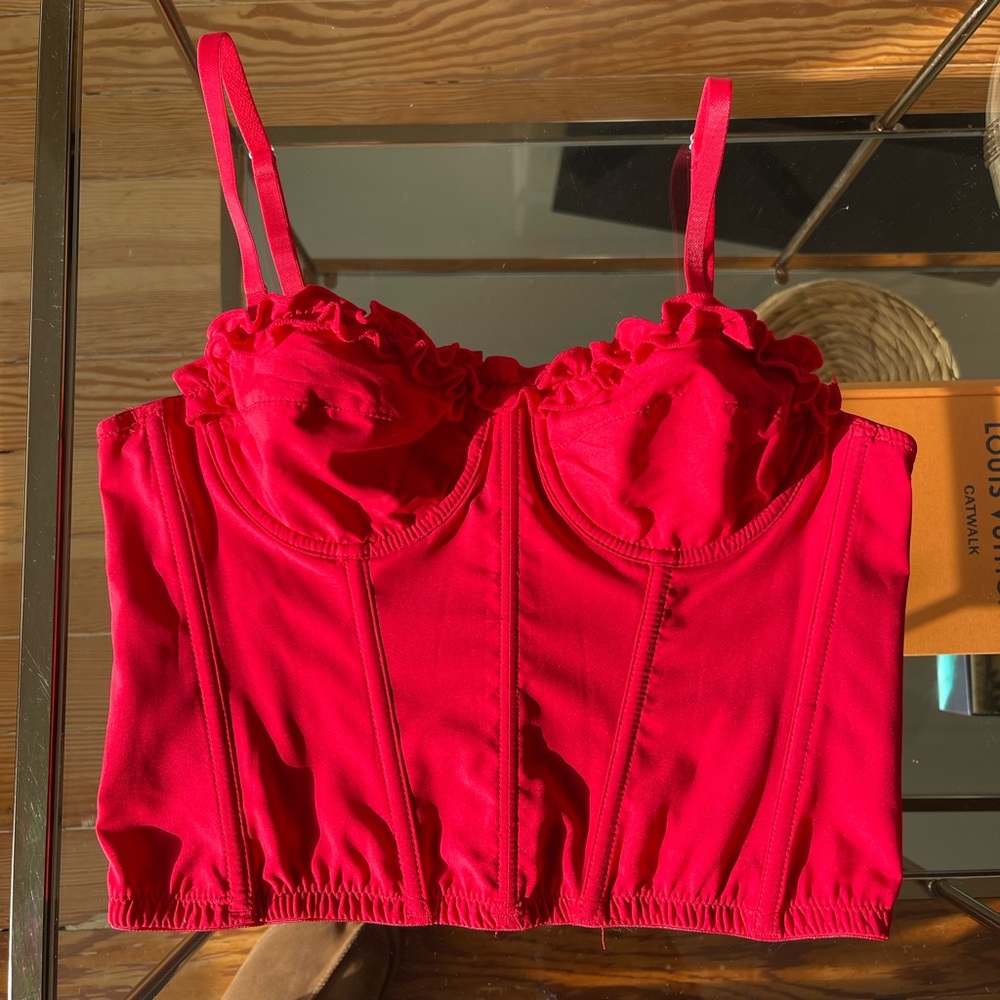 Urban Outfitters red corset top